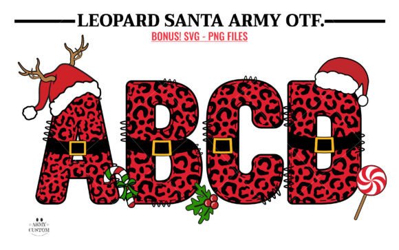A Design Review of the Leopard Santa Army Font