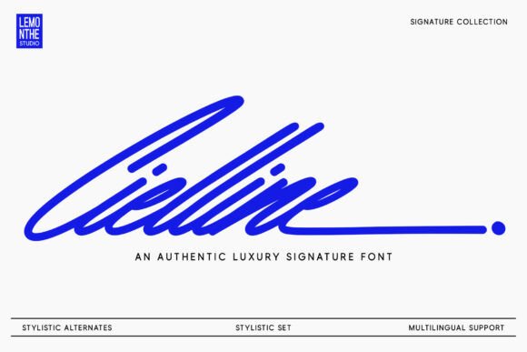 Cielline: A Refined Handwritten Font for Brand Identity Design
