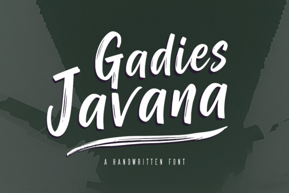Gadies Javana: A Lively Brush Font for Handmade Products