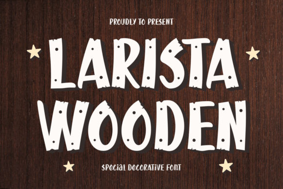 Larista Wooden Font for Rustic Web Design