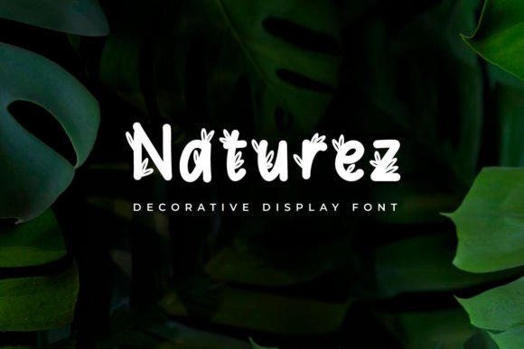 Naturez: A Decorative Display Font for Modern Digital Design