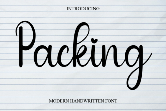 Packing: A Simple Handwritten Font for Editorial Calm