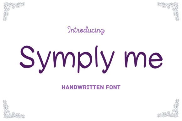 Symply Me: A Handwritten Script Font for Modern Websites